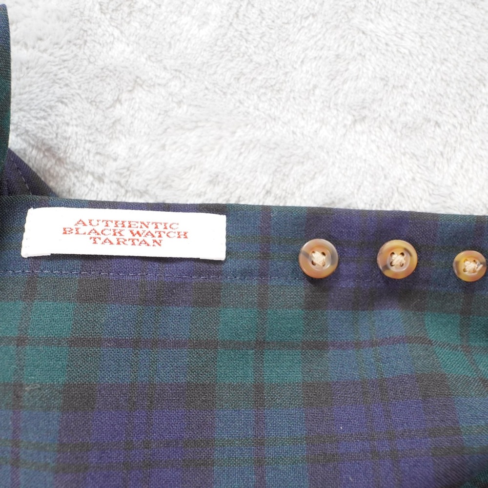 Vintage Pendleton Wool Button Down Shirt Mens L Black Watch Tartan Plaid 80s - Picture 7 of 11